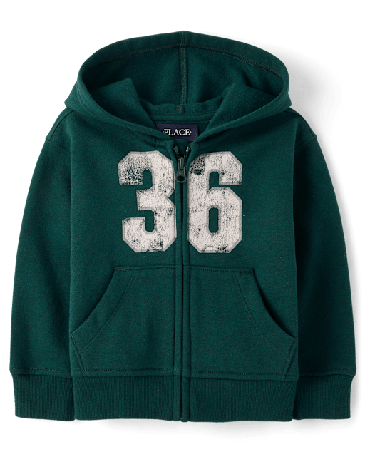 Baby And Toddler Boys Varsity Premium Fleece Zip Up Hoodie