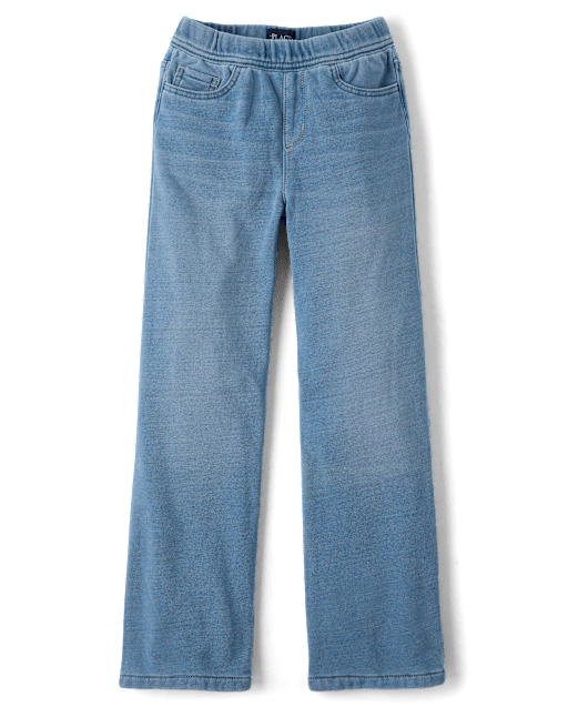 Girls French Terry Wide Leg Sweatpant Jeans