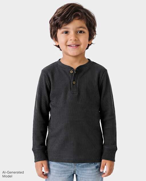 Baby And Toddler Boys Thermal Henley Top