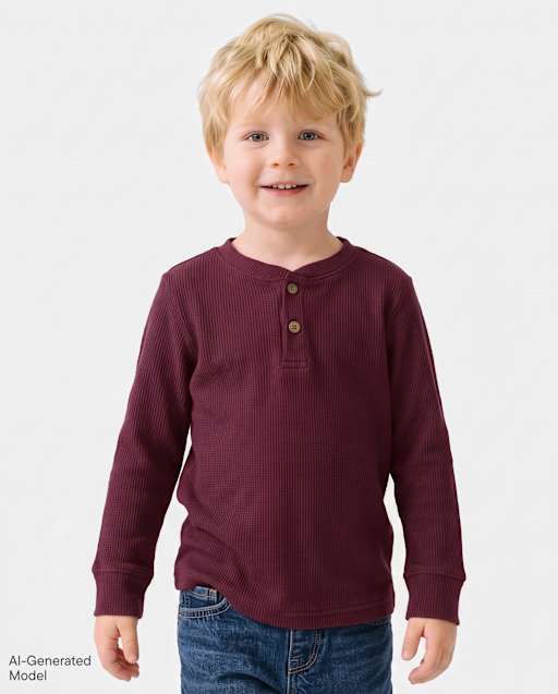 Baby And Toddler Boys Thermal Henley Top