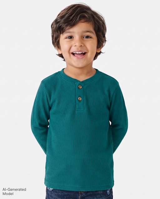 Baby And Toddler Boys Thermal Henley Top