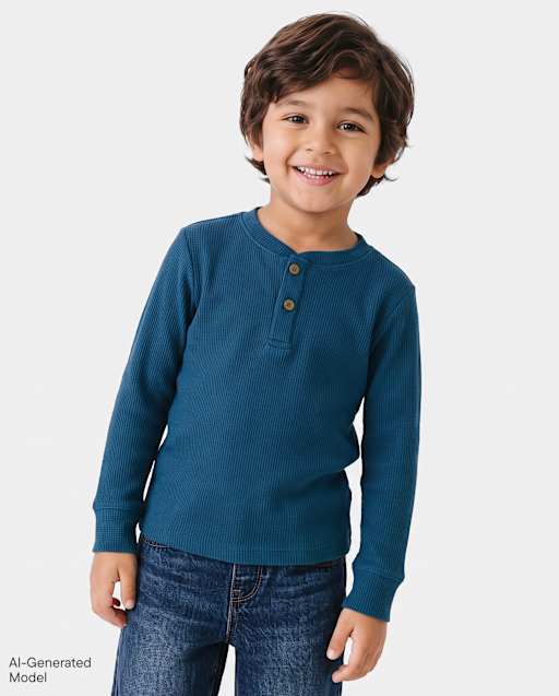 Baby And Toddler Boys Thermal Henley Top