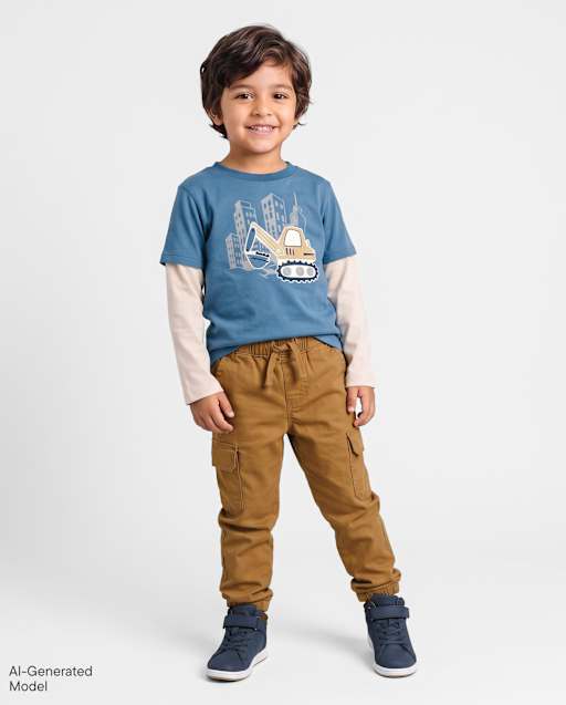 Baby And Toddler Boys Super Baggy Cargo Pants