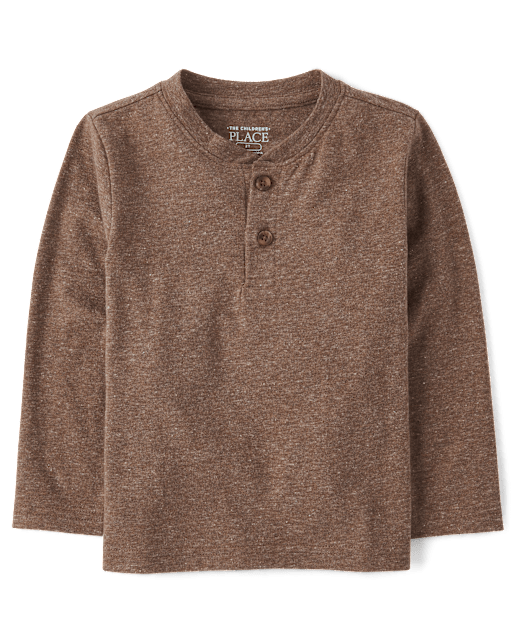 Baby And Toddler Boys Marled Henley Top