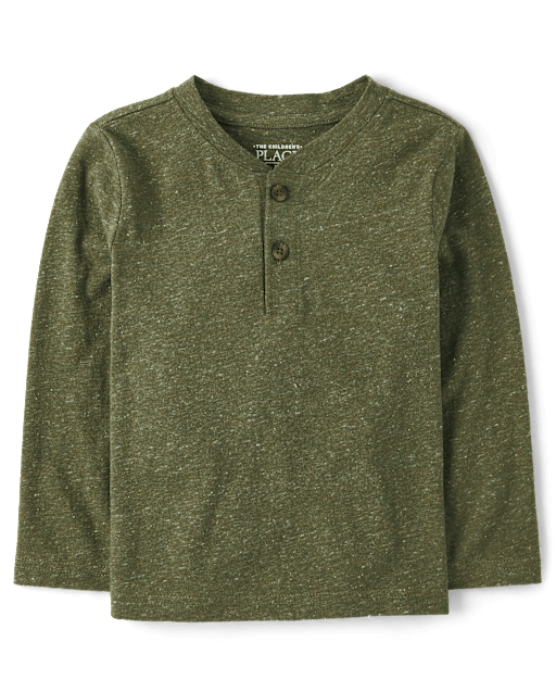 Baby And Toddler Boys Marled Henley Top