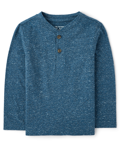 Baby And Toddler Boys Marled Henley Top