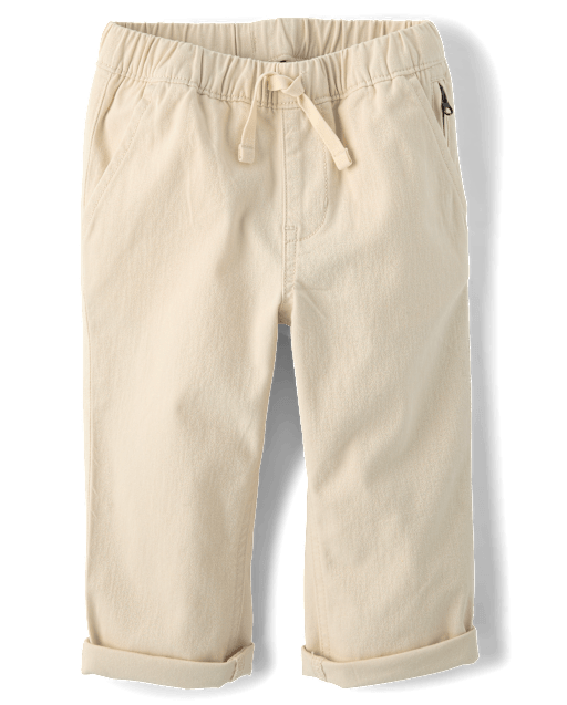 Baby And Toddler Boys Roll Cuff Pull On Chino Pants