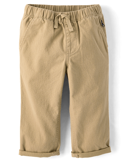 Baby And Toddler Boys Roll Cuff Pull On Chino Pants