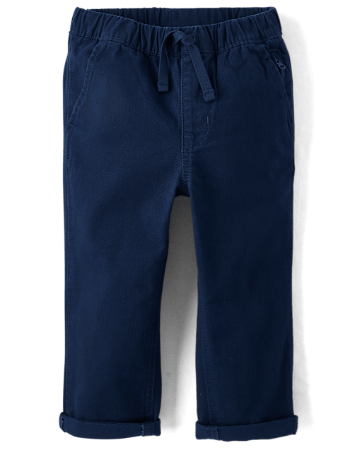 Baby And Toddler Boys Roll Cuff Pull On Chino Pants