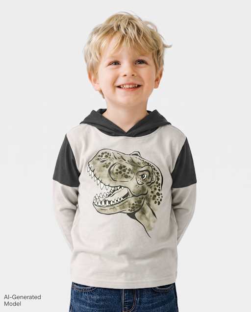 Baby And Toddler Boys Graphic Hooded Top