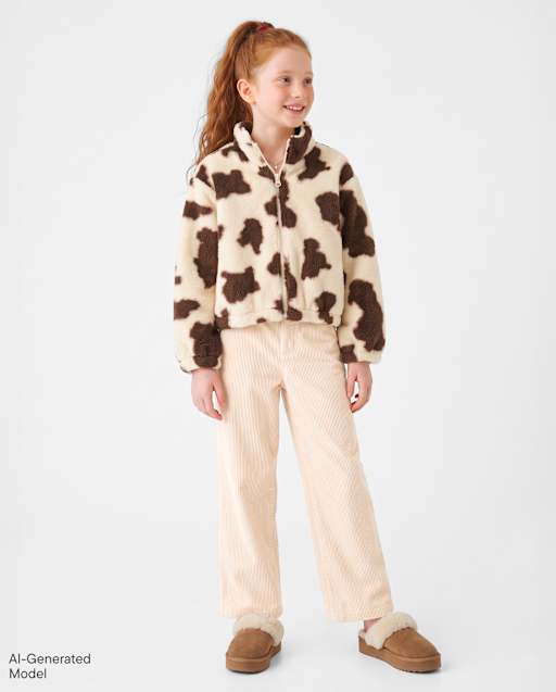 \Pantalons en velours côtelé amples pour filles\