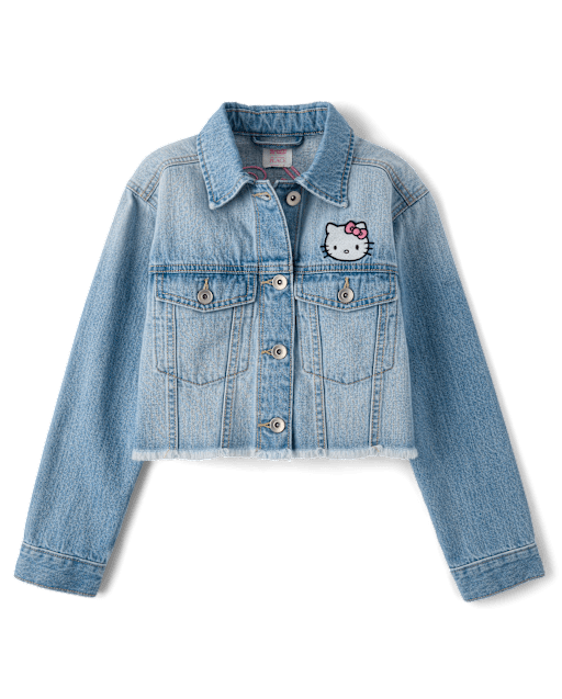Girls Hello Kitty® And Friends Embroidered Denim Jacket
