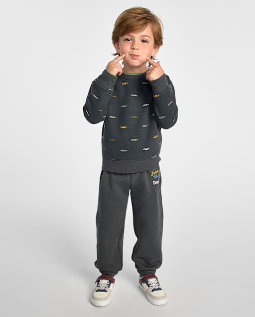 Baby And Toddler Boys Racing Premium Fleece Jogger Pants