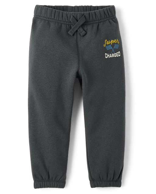 Baby And Toddler Boys Racing Premium Fleece Jogger Pants