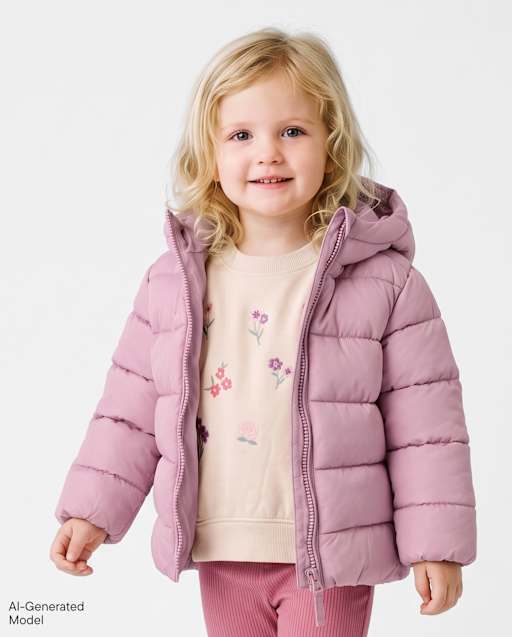 Toddler Girls Hooded Puffer Jacket