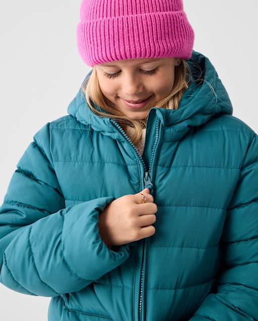 Doudoune matelassée à capuche pour filles