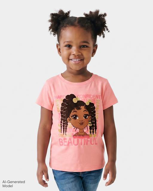 Baby And Toddler Girls Girl Graphic Tee