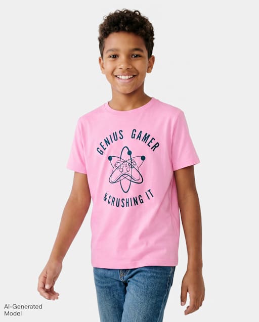 Boys Genius Gamer Graphic Tee