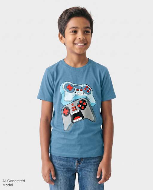 Boys Video Game Controllers Graphic Tee