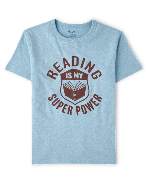 Boys School Reading Super Power Graphic Tee