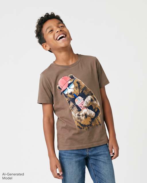 Boys Bear Graphic Tee