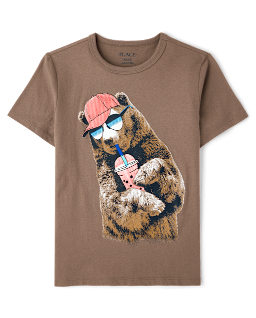 Boys Bear Graphic Tee