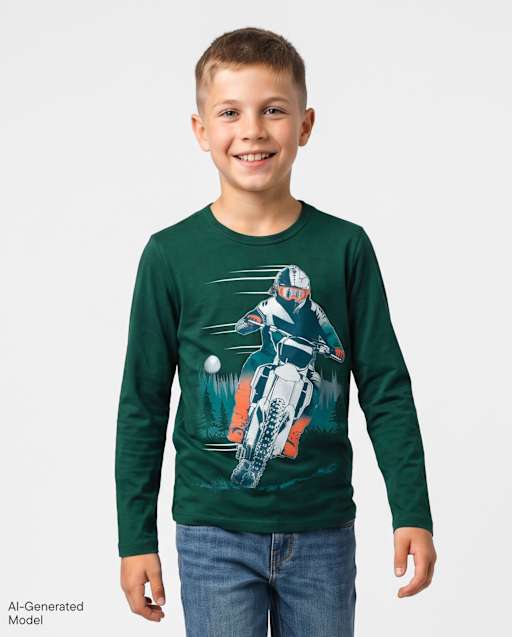 Boys Biker Graphic Tee
