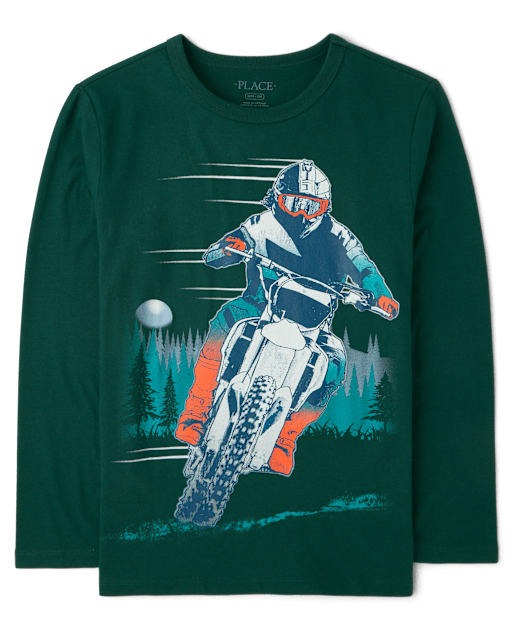 Boys Biker Graphic Tee