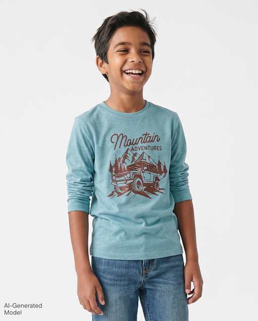 Boys Mountain Truck Graphic Tee