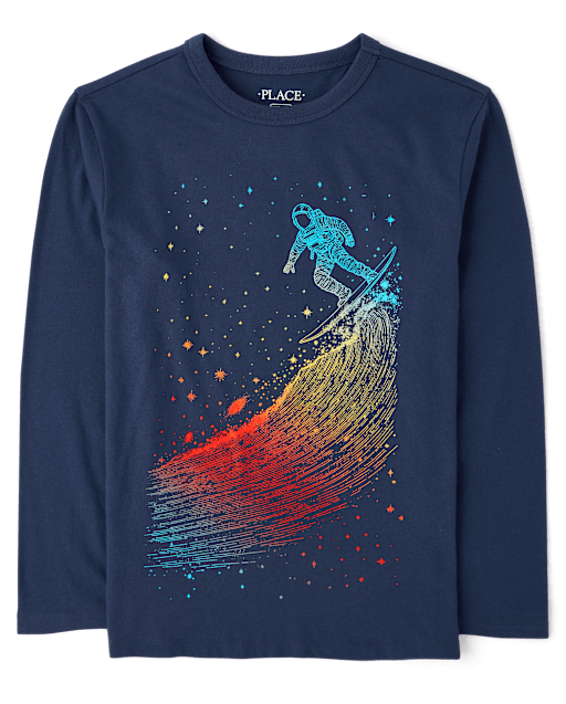 Boys Space Surfer Graphic Tee