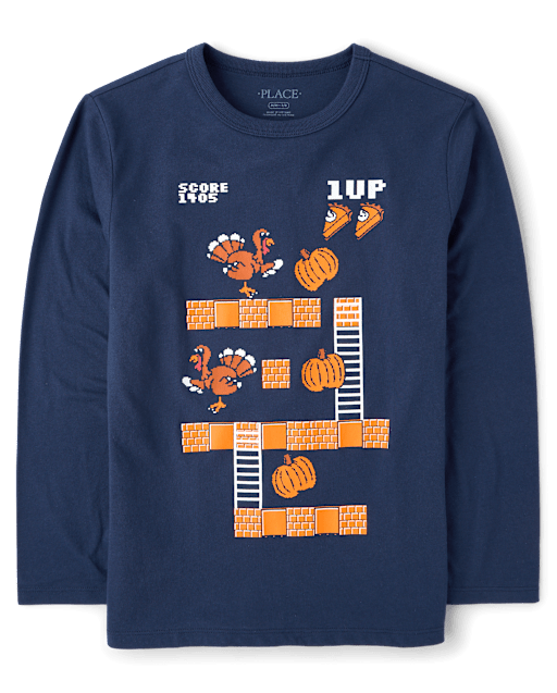 Boys Thanksgiving Video Game Graphic Tee