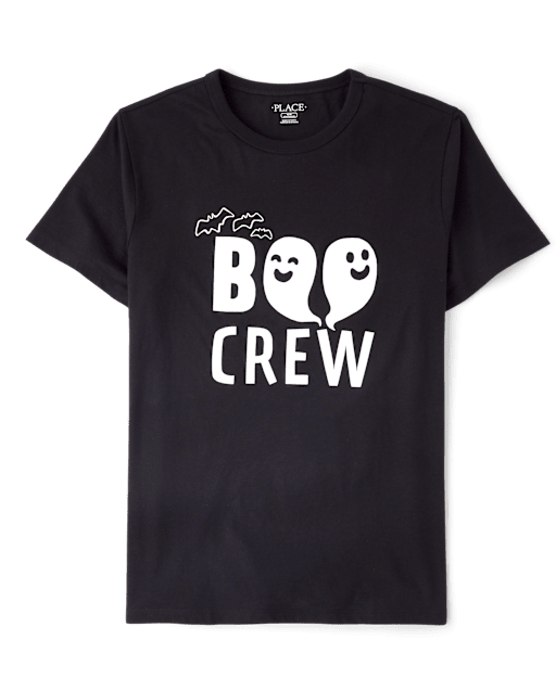 Kids Matching Family Glow Halloween Boo Crew Graphic Tee