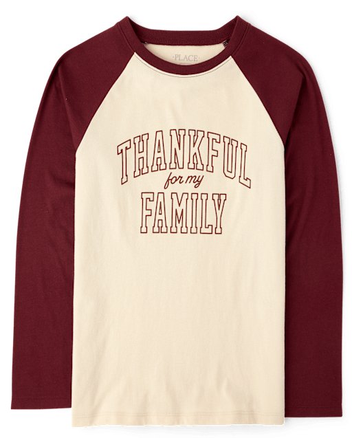 Adult Matching Family Thanksgiving Thankful Family Graphic Tee