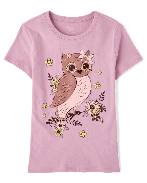 Girls Owl Graphic Tee