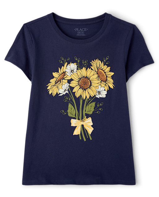 Girls Flowers Graphic Tee