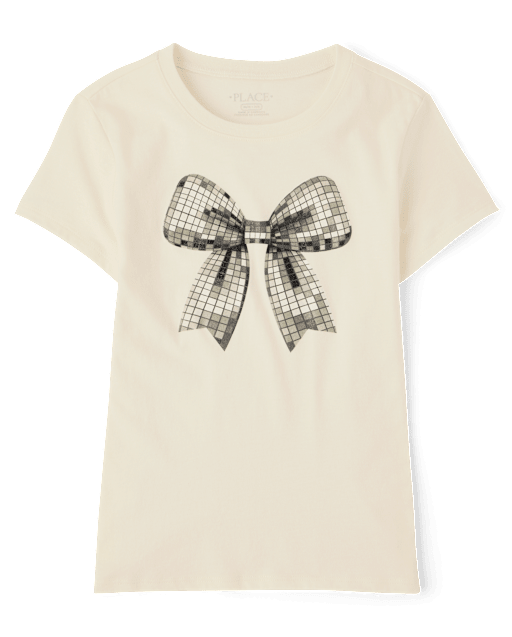 Girls Disco Bow Graphic Tee