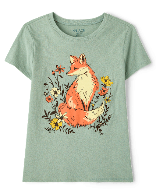 Girls Fox Graphic Tee