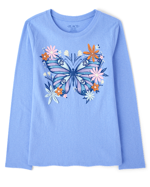 Girls Butterfly Graphic Tee