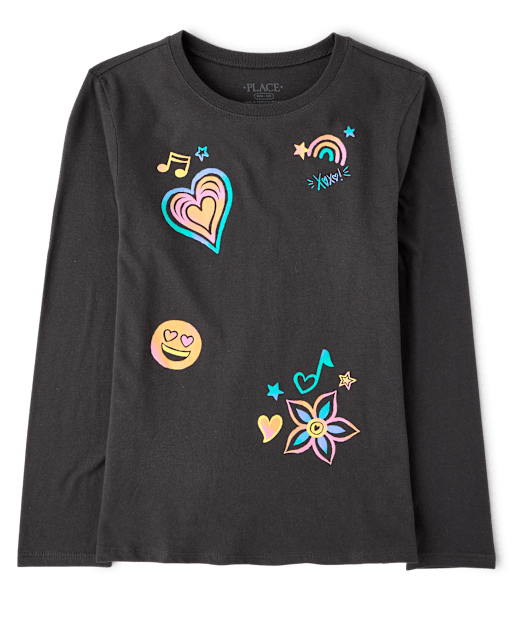 Girls Doodles Graphic Tee