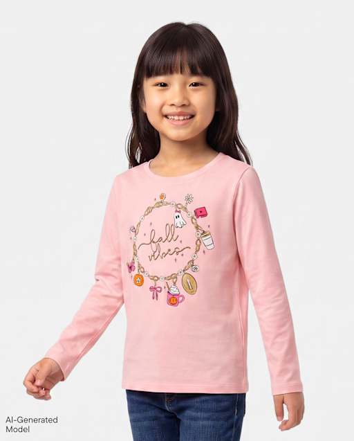 Girls Fall Vibes Graphic Tee