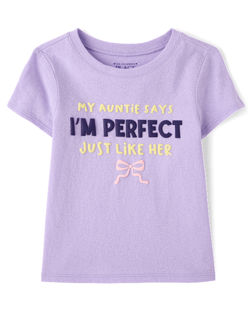 Baby And Toddler Girls Auntie Graphic Tee