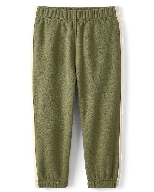 Pantalon de jogging en polaire premium à rayures latérales pour bébés et petits garçons