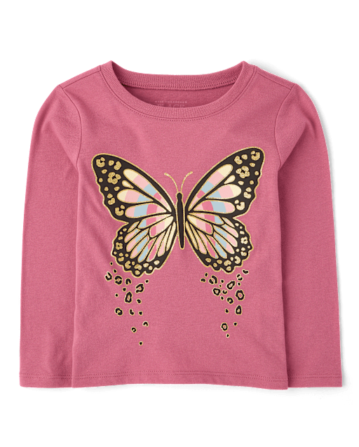 Baby And Toddler Girls Butterly Graphic Tee
