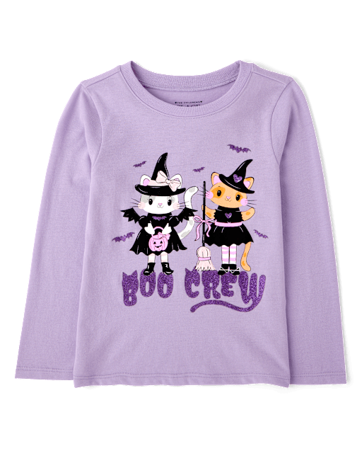 Baby And Toddler Girls Halloween Boo Crew Graphic Tee