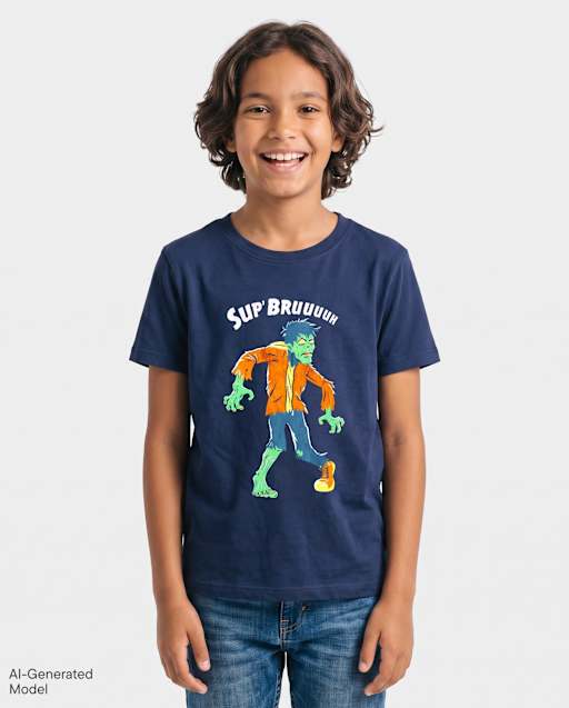 Boys Halloween Zombie Graphic Tee