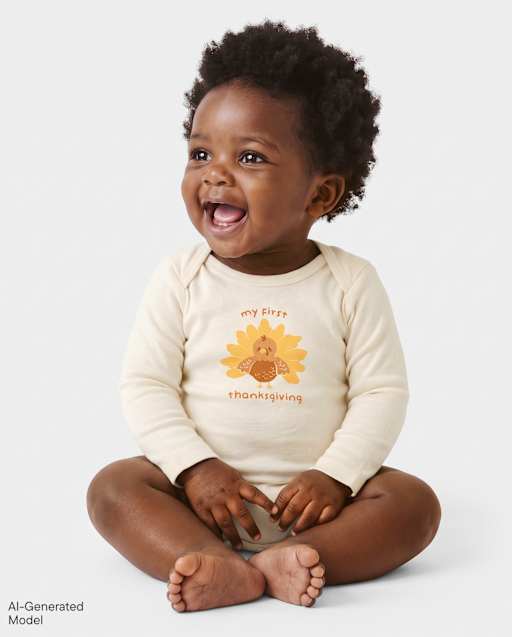 Baby First Thanksgiving Graphic Bodysuit