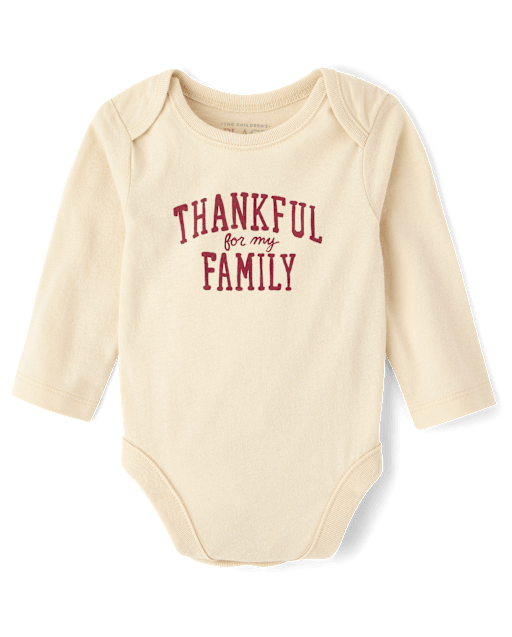 Baby Matching Family Thanksgiving Thankful Graphic Bodysuit