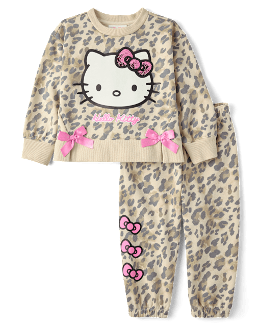 Toddler Girls Hello Kitty® Sequin Leopard 2-Piece Outfit Set