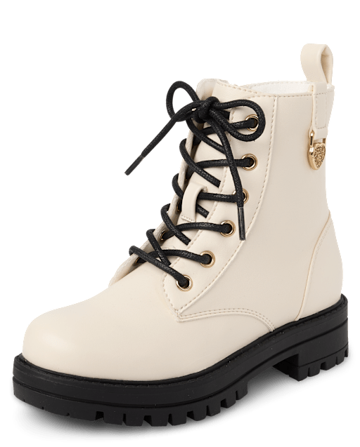 Girls Charm Combat Boots