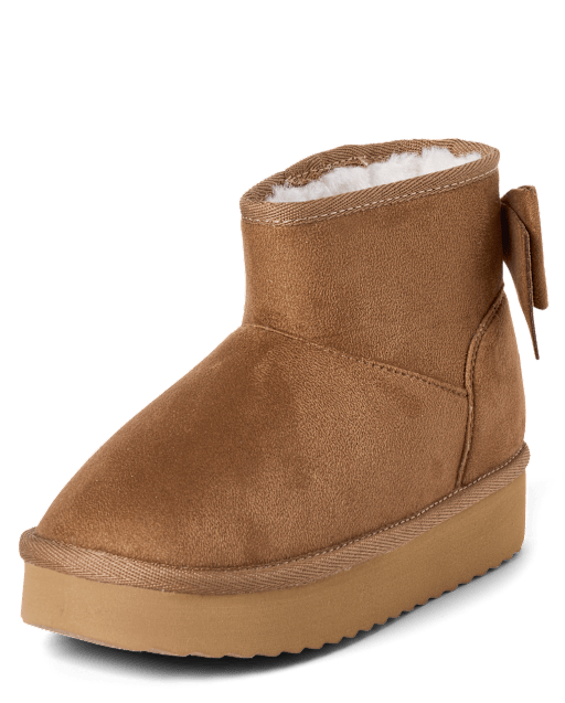 Girls Bow Teddy Boots